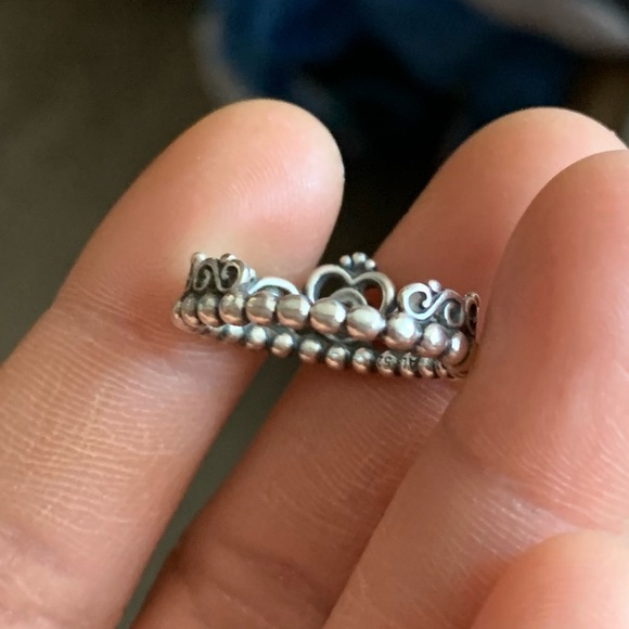 Retired Authentic Pandora The Princess Silver Ring Size US 6 Jewelry - Picture 8 of 13